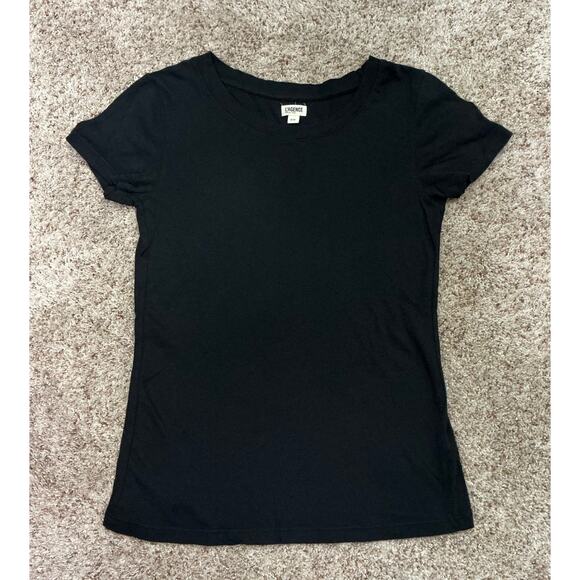L’AGENCE Cory Cotton Scoopneck Tee Black Med - Picture 3 of 10